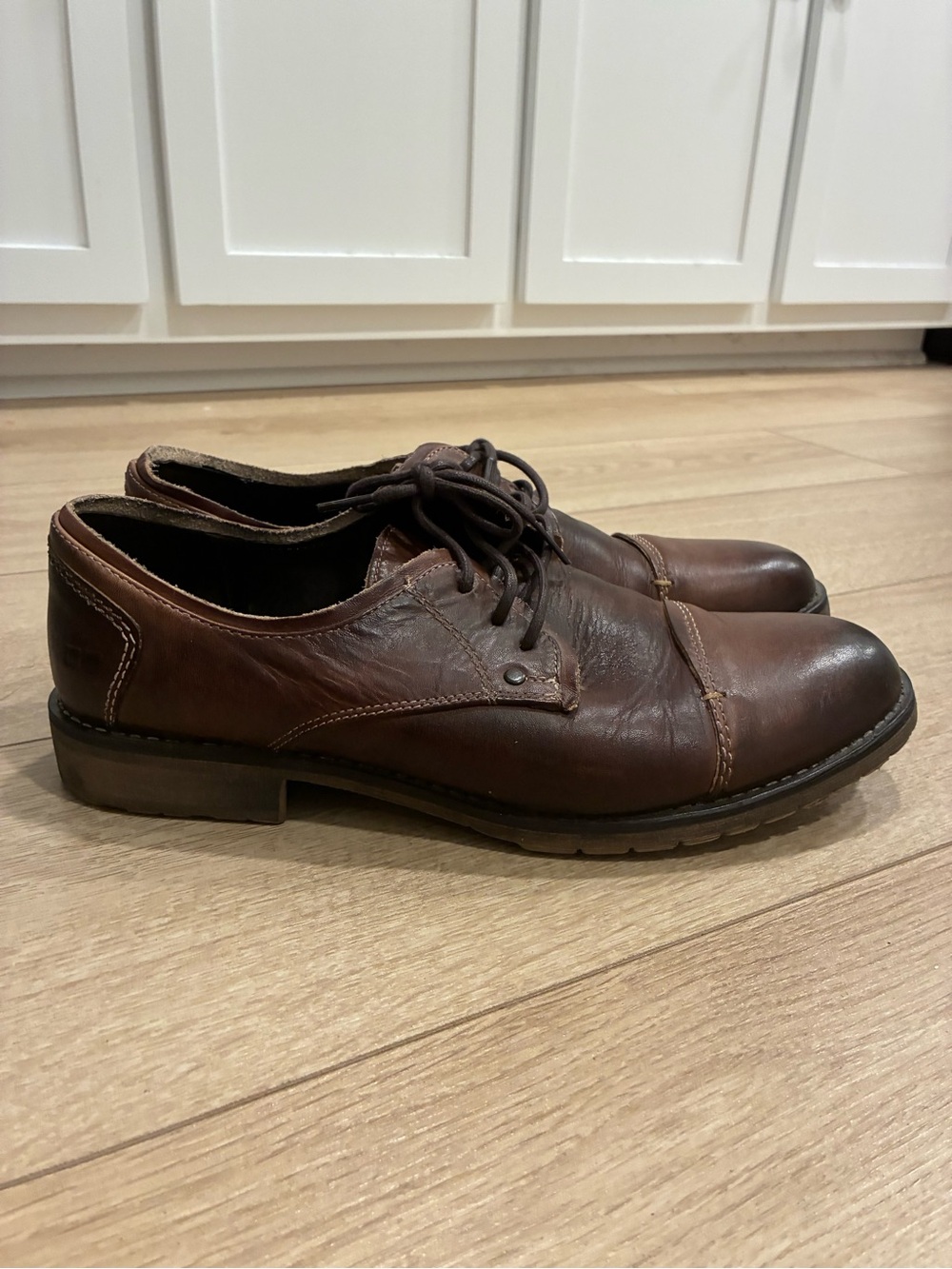 Bed Stu Men’s Repeal Oxford Cap Toe Brown Distressed Leather Lace Up Size 11